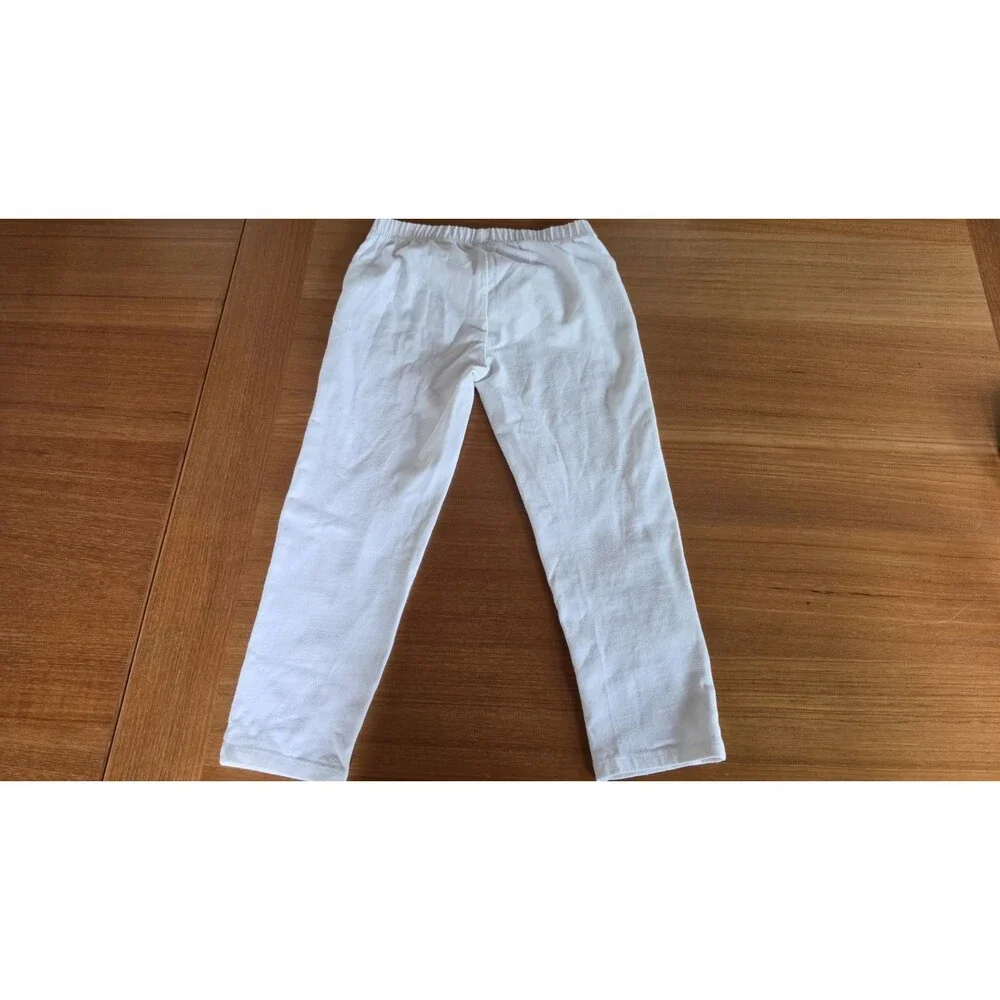 Gap Kids Girl's White Pedal Pushers Leggings Size M (8-9) READ Description